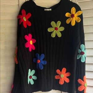 Carole Christian size M - floral long sleeve sweater